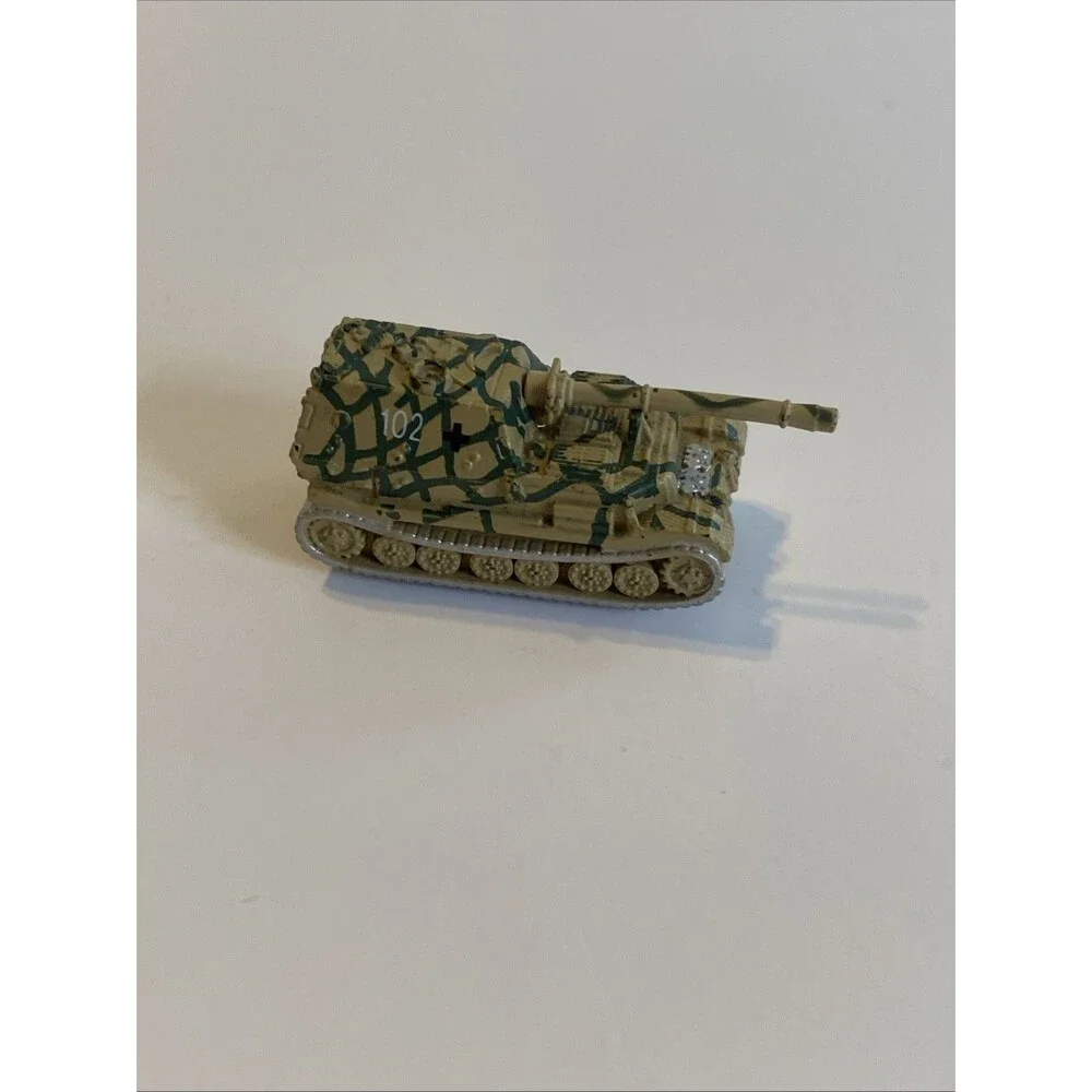 1987 Micro Machines Military Tank Green Camo Army Die Cast Mini Toy Vehicle WWII